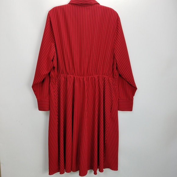 Glamour x Lane Bryant Red Striped Dress - Picture 5 of 5